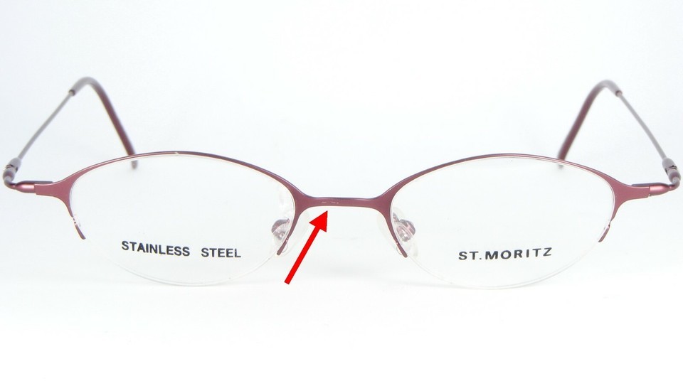 ST. MORITZ CYBER 805 WINE MATT EYEGLASSES GLASSES METAL FRAME 44-19-140mm "READ" Item image 2
