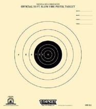 B-2 Official 50 Foot Slow Fire Pistol Target (50) Tagboard-black bull&#39;s eye - $21.68