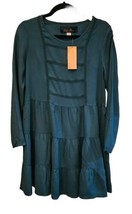Blue Rain Long Sleeve Tiered Knit Women&#39;s Dress, francesca&#39;s Boho Dress - £10.16 GBP