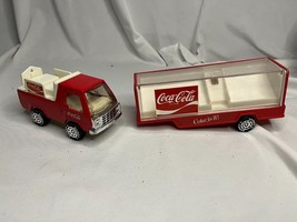 Vintage Buddy L Toys 1982 Pick Up Truck 1980 Coke Coca Cola Trailer Red - £15.82 GBP