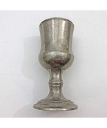 Pewter Goblet Chalice Vintage Signed 7.75 x 2.35 inches Columbia PA USA - $27.77 CAD
