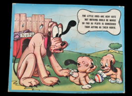 Vtg Pluto Walt Disney Tray Puzzle Jaymar Specialty Co Puppies Cute Uniqu... - $14.99