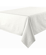 Waterford Linens Sarah 70x84&quot; Tablecloth White Wedding Anniversary Chris... - £65.87 GBP