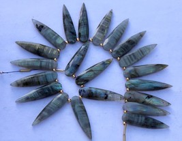 Natural, 20 piece faceted labradorite pear briolette gemstone beads, 8 x... - £59.94 GBP