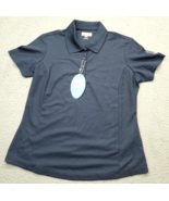 Grey Norman Golf Polo Shirt Womens M Navy Deer Creek Play Dry Moisture W... - $26.49