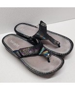 Alegria Carina Chromatic Thong Sandals Size 41/ 10.5-11 Black Multicolor... - $29.60