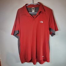 The North Face Shirt Mens Large Vapor Wick Athletic Red Lightweight Golf - £10.41 GBP