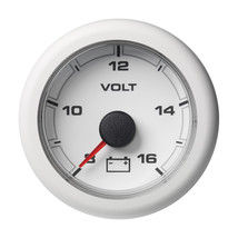 Veratron 52MM (2-1/16&quot;) OceanLink Battery Voltage Gauge - 8 to 16V - White Dial  - £50.25 GBP