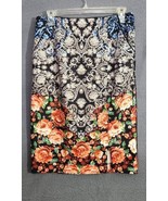 Boston Proper Woman’s Sz 8 Multicolor Paisley Floral Pencil Skirt Zip St... - $32.82 CAD