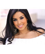 LETICIA CASTRO Latina weather anchor beauty white sweater 8x10 portrait - $5.99