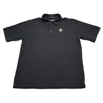 Reebok Shirt Mens L Black New Orleans Saints Short Sleeve Collared Polo ... - £15.19 GBP