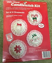Creative Moments Candlewick Kit 8626 4 Christmas Ornaments Vintage Made in USA - $10.36