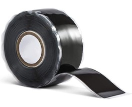 1inx10&#39; Black Self-Fusing Silicone, Hose Repair Tape, Heavy Duty and Leak Pro... - £10.16 GBP