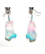 Gummy Bear Earrings, Ombre, Pink, Blue 3-D - $11.21