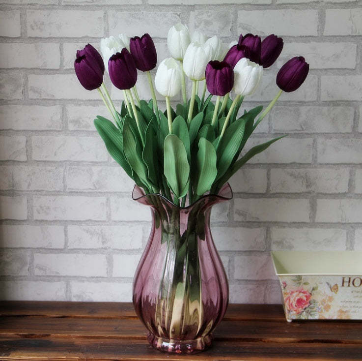 Single tulip emulation flower living room decoration fake flower - $1.27