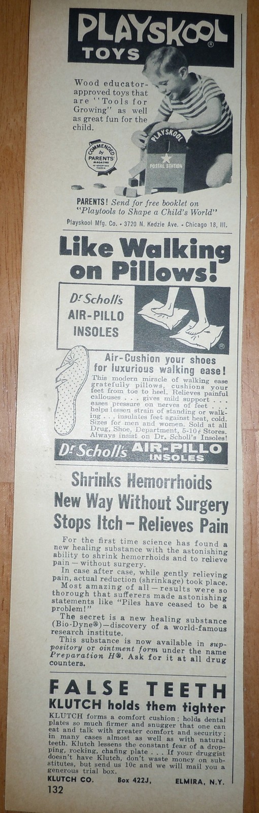 Playskool Toys Dr Scholl’s Small Print Magazine Advertisements 1964 - $3.99