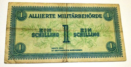 Austria 1 Ein Schilling 1944 Alliierte Militarbehorde Banknote - $5.94