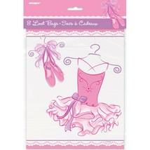 Pink Ballerina 8 Loot Bags Birthday Party Dance Recital Lootbag - £2.34 GBP