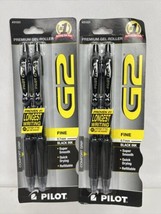 (2) PILOT BLACK G2 Premium Gel Roller Ball Pen Fine Point Ink 2pk COMBIN... - $5.69