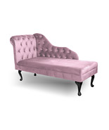 Cheshire Handmade Tufted Pink Velvet Chaise Lounge Bedroom Accent Cheste... - $526.56 CAD