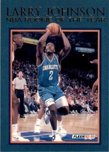 1992 Fleer Larry Johnson NBA Rookie of the Year #8 Larry Johnson Hornets - £2.36 GBP
