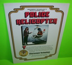 POLICE HELICOPTER Original Kiddie Ride FLYER  Promo Advertising Amusemen... - £27.29 GBP