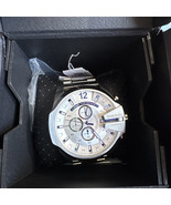 DIESEL Mega Chief Mens 51mm Chronograph Watch, Silver Blue Dial, Stainless Steel - $3,331.72 MXN