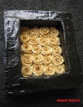 Rose in frame ,Recycle corn husk,Eco wall decor, Corn husk flower,Flower... - £36.38 GBP