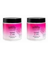 2 Pk Free & Lovely By Bodycology Coconut & Rose Foaming Bath Scrub W/Shea Butter - $29.69