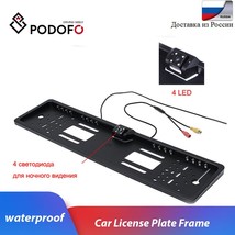 Podofo Car Rear View Camera EU European Car License Plate Fe Waterproof Auto Car - £53.06 GBP