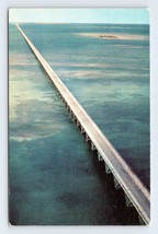 Aerial View Seven Mile Bridge to Key West Florida FL UNP Chrome Postcard N5 - £2.36 GBP