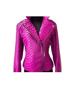 Pink Snakeskin Leather Jacket - $1,646.42 CAD+