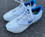 Nike Women Shox Shoe Size 9.5M Silver White Blue Athletic Running Sneake... - £30.36 GBP