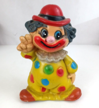 Vintage Justen Clown Banks Blow Mold Vinyl Circus Clown Hobo 7.25&quot; Bank - £6.09 GBP
