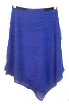 Vera Wang Blue Asymmetrical Skirt with Elastic Belt Simply Vera NWT$50 S... - £28.76 GBP