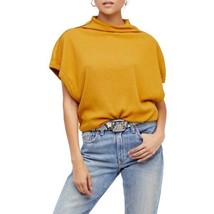 FREE PEOPLE Womens Top Madeline Relaxed Golden Haze Yellow Size XS OB614757 - £29.16 GBP