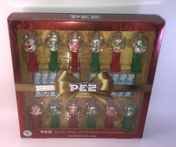 SHIP24HRS-PEZ 12 Days of Christmas Collectible Holiday Ornaments &amp; PEZ Dispenser - £13.35 GBP
