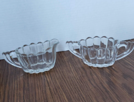 Vintage 1930s Heisey Crystolite Oval Clear Glass Cream and Sugar Set - £11.67 GBP