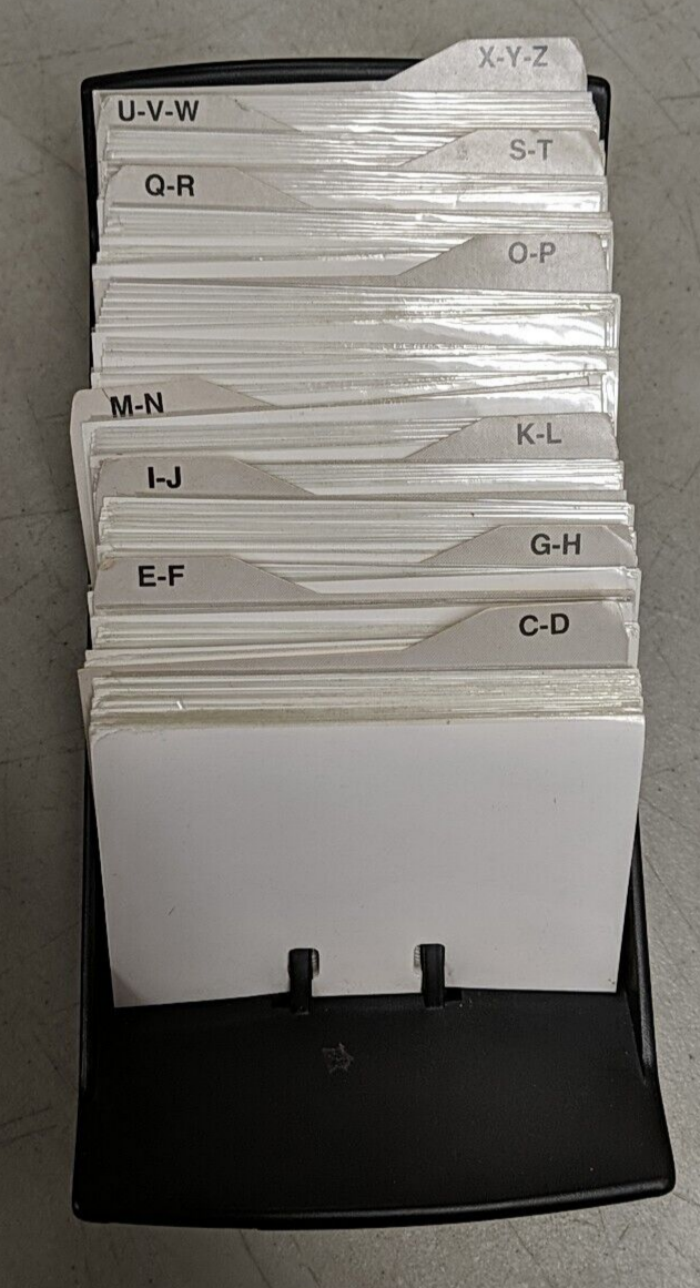 ROLODEX Model NVIP 24 Open Card Address File With Dividers V 2021 - $16.82