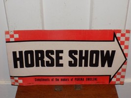 Vintage 1958 Purina Horse Show Cardboard Sign - $1,014.94 MXN