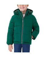 Member&#39;s Mark  Log Sleeve Hooded Puffer  Coat Jacket Green Boys Sz. M NWT - $21.29