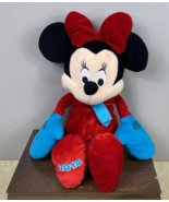 Disney 2014 Minnie Mouse Plush Stuffed Animal 24&quot; Red Dress Shoes Bow Bl... - £11.05 GBP