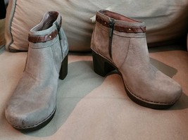 DANSKO Dabney Taupe Nubuck Leather Tassel Ankle Boots Womens Size EU 38 ... - $50.00