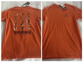 Artisans Ducks Unlimited Orange Short Sleeve Tee Shirt Size Smal NEW - £14.95 GBP