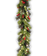 9 Ft Pre-Lit Crestwood Spruce Artificial Christmas Garland, Christmas De... - $595.24 MXN