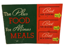 Kelloggs All Bran The Plus Food for Minus Meals Vintage Recipe Booklet 16 pages - £4.72 GBP