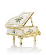 Boîte à bibelots pour piano Keren Kopal blanche décorée de cristaux... - $66.33