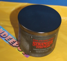 Bath &amp; Body Works Stranger Things Eddie&#39;s Leather Jacket Scented Jar Candle - £44.35 GBP