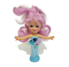 Vintage 1991 Hasbro Secret Beauties Sweet Violet Blue Doll W/ Pink Hair Toy - £22.02 GBP