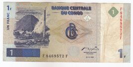 Congo, 1 Frankenstein, 1997, Banque Nationale Du Congo , P85a XF, Rarest - $20.19